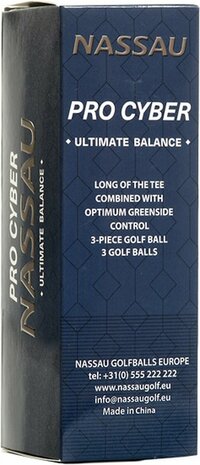 Nassau pro cyber golfballen met logo