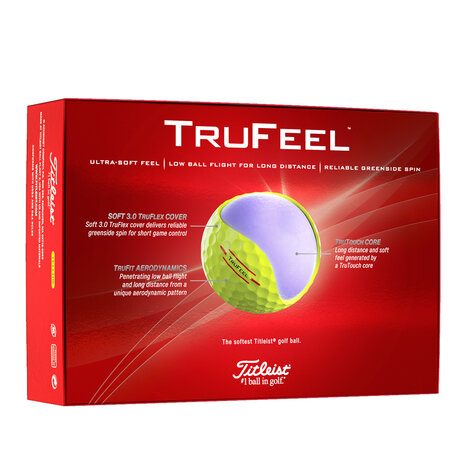 Titleist trufeel gele golfballen bedrukken met logo