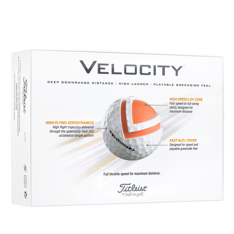 Titleist Velocity golfballen met logo bedrukken