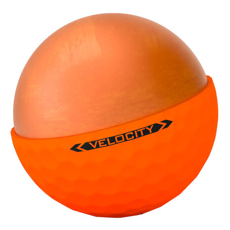 Titleist Velocitiy oranje golfballen met logo