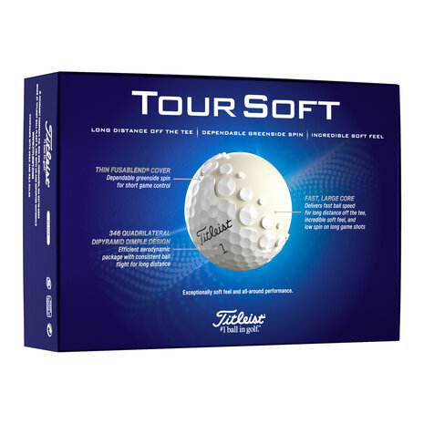 Titleist Tour soft golfballen met logo bedrukken