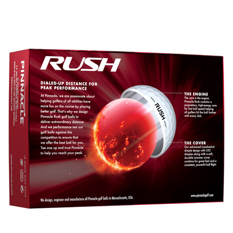 Pinnacle rush golfballen met logo bedrukken